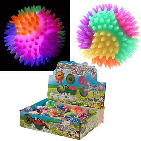 Palla Pazza Rimbalzante Luminosa - Riccio - 7cm