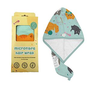 Asciugamano Turbante per capelli in microfibra - Gatti Beans & Co 