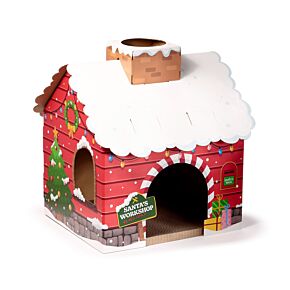 Casetta per Gatti con Tiragraffi - Grotta di Babbo Natale - 100% in Cartone