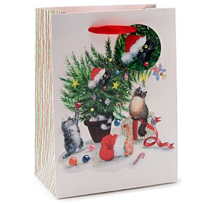 Busta Regalo Natalizia - Gatti - Kim Haskins - M