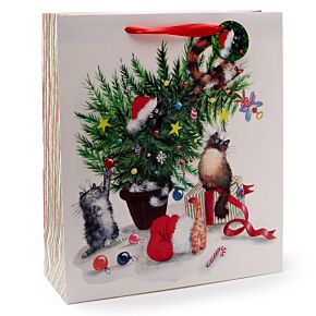 Busta Regalo Natalizia - Gatti - Kim Haskins - XL