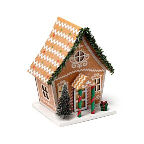 Casetta Decorativa per Natale con LED - Pan di Zenero