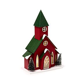 Casetta Decorativa per Natale con LED - Chiesa