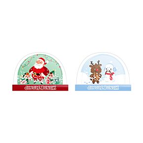 Palla di Neve con Glitter - Medio - Banda Natalizia
