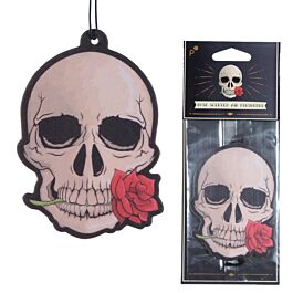 Profumatore per Auto - Teschio con Rosa Rossa - Rosa - Teschi & Rose SKULLS&ROSES 