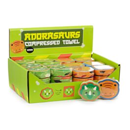 Asciugamano da Viaggio Compresso - Dinosauri - Animali Dolci ADORAMALS