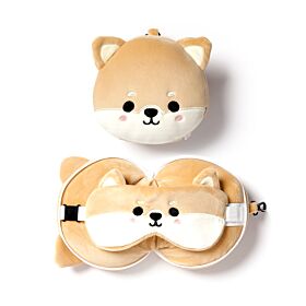 Cuscino da Viaggio con Maschera Relaxeazzz - Cane Shiba - Animali Dolci Cuscino da Viaggio con Maschera Relaxeazzz - Cane Shiba - Animali Dolci