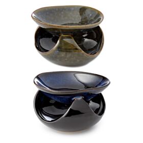 Brucia Essenze in Ceramica - Blu scuro