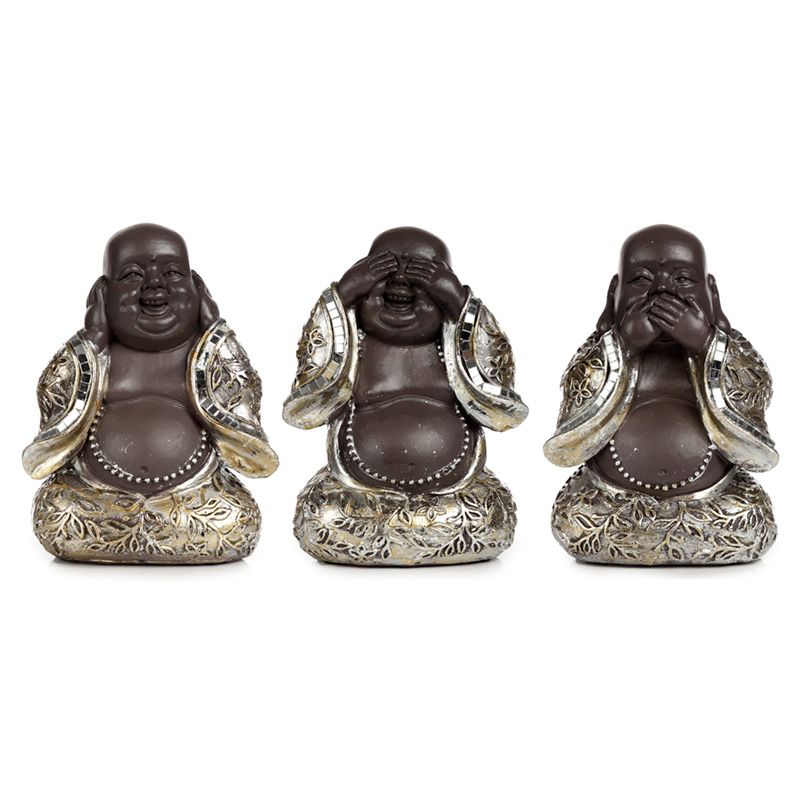 Set di 3 Buddha Cinesi - Non Vedo Non Sento Non Parlo