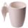 Tazza in Ceramica Bianca con Manico a Forma di Ali D'Angelo