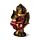 Buddha Thailandese Seduto - Oro e Rosso - Fiore di Loto