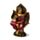 Buddha Thailandese Seduto - Oro e Rosso - Fiore di Loto