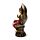 Buddha Thailandese Seduto - Oro e Rosso - Fiore di Loto