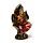 Buddha Thailandese Seduto - Oro e Rosso - Fiore di Loto