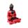 Buddha Thailandese - Rosso, Nero e Oro - Contemplazione