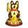 Maneki Neko Gatto Portafortuna che Saluta - Oro