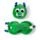 Cuscino da Viaggio con Maschera Relaxeazzz - Mostro Verde