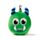 Cuscino da Viaggio con Maschera Relaxeazzz - Mostro Verde