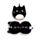 Cuscino da Viaggio con Maschera Relaxeazzz - Gatto Nero - Feline Fine