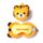 Cuscino da Viaggio con Maschera Relaxeazzz - Tigre