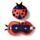 Cuscino da Viaggio con Maschera Relaxeazzz - Coccinella - Animali Dolci ADORAMALS