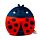Cuscino di Peluche - Tilly la Coccinella - Animali Dolci - Squidglys