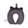 Cuscino da Viaggio Bambini in Memory Foam Relaxeazzz - Smudge il Gatto