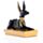 Anubis Nero e Oro Sdraiato