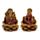 Set di 2 Decorazioni in Resina - Ganesh e Lakshmi - Oro - Loto
