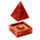 Brucia Incenso per Coni in Legno di Mango - Piramide con Decorazioni Floreali