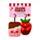 Set di 2 mini portachiavi in peluche a forma di cioccolato e fragola - Squidglys J'Adoramals