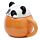 Tazza in Ceramica con Coperchio Sagomato - Panda - Animali Dolci