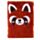 Memo con Copertina in Peluche - Panda Rosso - Animali Dolci - Formato A5