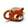 Tazza in Ceramica a Forma di Testa di Panda Rosso - Animali Dolci ADORAMALS