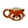 Tazza in Ceramica a Forma di Testa di Panda Rosso - Animali Dolci ADORAMALS