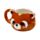 Tazza in Ceramica a Forma di Testa di Panda Rosso - Animali Dolci ADORAMALS