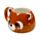 Tazza in Ceramica a Forma di Testa di Panda Rosso - Animali Dolci ADORAMALS