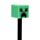 Penna Cancellabile con Topper in Silicone - Minecraft Creeper