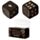 Set di 2 Dadi Neri con Teschi Dorati - Teschi & Rose SKULLS&ROSES 