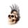 Teschio Decorativo Stile Punk con Cresta di Lame & Catene