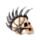 Teschio Decorativo Stile Punk con Cresta di Lame & Catene