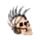 Teschio Decorativo Stile Punk con Cresta di Lame & Catene