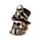 Teschio Decorativo Stile Steampunk con Maschera Antigas & Cappello