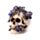 Teschio Decorativo con Fiori di Vite Viola