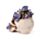 Teschio Decorativo con Fiori di Vite Viola