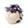 Teschio Decorativo con Fiori di Vite Viola