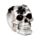 Teschio Decorativo Color Argento con Ragni e Ragnatele