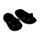 Pantofole in Peluche Antiscivolo - Lucky il Gatto Nero - Taglia EU39-41 / UK6-9