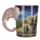 Tazza in Ceramica con Manico a Forma di Elefante
