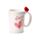 Tazza in Ceramica con Cuore Rosso su Manico - Cuori - Amore